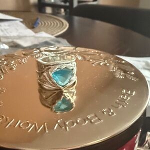 Elegant Silver Ring with Blue Stone